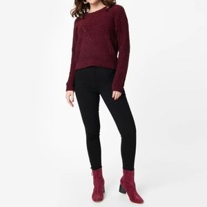 Unique Vintage High Waisted Black Cigarette Pants